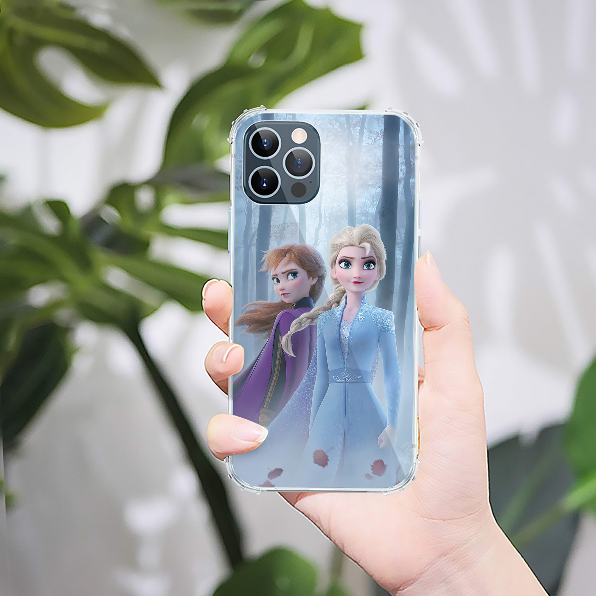 （画像用） アナと雪の女王 アンナ エルサ Frozen Anna Elsa 【iPhone 12シリーズ対応】透明スマホケース（クリアソフトケース）